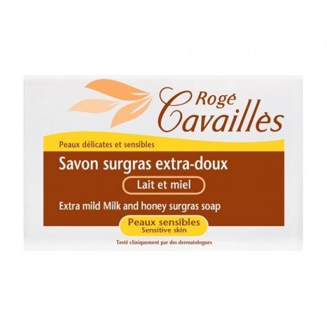 Roge Cavailles savon surgras extra doux lait et miel 250g